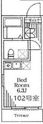 コンフォート読売ランド前参番館 ワンルームの間取図画像