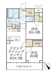 La Perla Meguro-HigashiyamaII 2LDKの間取図画像