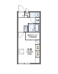 レオパレスプルミエ 1Kの間取図画像