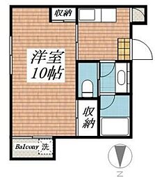 エクセル河原 1Kの間取図画像