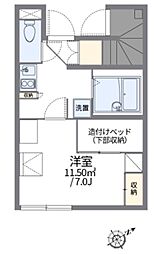 レオパレスリキ 1Kの間取図画像