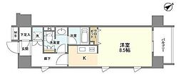 クリオ五反田 ワンルームの間取図画像