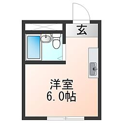 サンシャイン我孫子 ワンルームの間取図画像