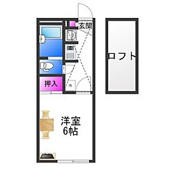 レオパレス神明5 1Kの間取図画像