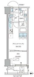パークアクシス品川天王洲アイル 1DKの間取図画像