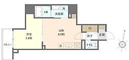 オークレジデンス亀沢 1LDKの間取図画像