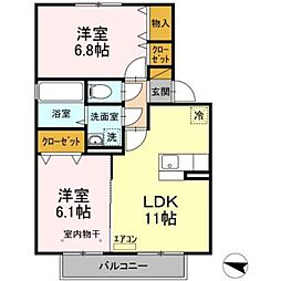 ソル・グランデ 2LDKの間取図画像
