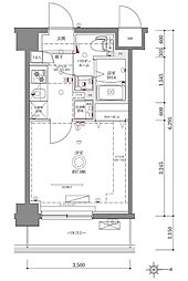 GENOVIA西川口II 1Kの間取図画像