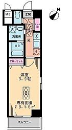 アートサイドヒルズ 5階1Kの間取り