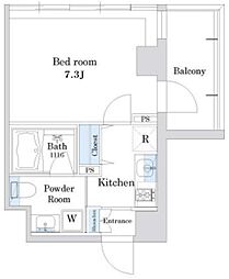 アットホームレジデンス 3階1Kの間取り