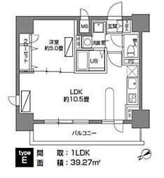 カスタリア三ノ輪 1LDKの間取図画像