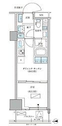 パークアクシス品川天王洲アイル 1DKの間取図画像