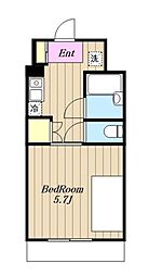 ウインドベル学生マンション 4階1Kの間取り