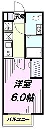 KLEIS西所沢 1Kの間取図画像