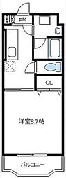 パルトネール 1Kの間取図画像