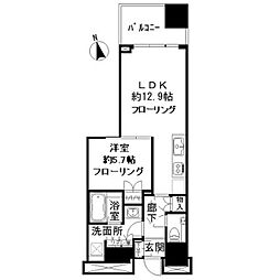 富久クロスコンフォートタワー 1LDKの間取図画像
