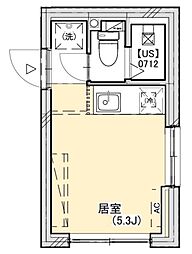 PROTO武蔵小山II 4階ワンルームの間取り
