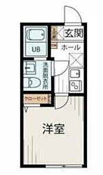 ネオステージ舟渡 3階1Kの間取り