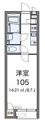 レオネクストレーブウィン 1Kの間取図画像