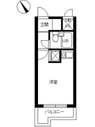 スカイコート横浜弘明寺 1Kの間取図画像