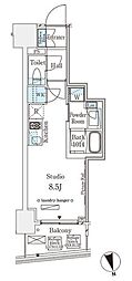 パークナードフィット南青山Vista ワンルームの間取図画像