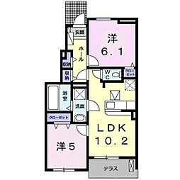 ミレグランデ4 2LDKの間取図画像