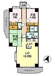 フォレストヒルズ 1階3LDKの間取り