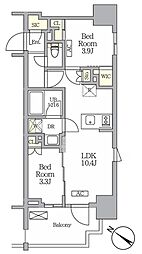 テラス神田猿楽町 2LDKの間取図画像