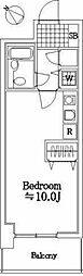 タウンハーズA棟 ワンルームの間取図画像
