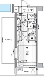 THEPREMIUMCUBEGSHIOMI 1Kの間取図画像