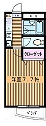 ミキハイム 1Kの間取図画像