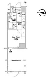 コンフォリア麻布EAST 1Kの間取図画像