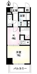 アベニュー白河 1Kの間取図画像