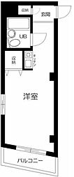 東京メトロ副都心線 地下鉄赤塚駅 徒歩6分の賃貸マンション 2階ワンルームの間取り