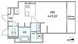 trias193 1DKの間取図画像