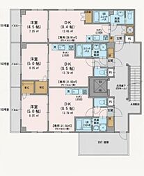 カンファタブル緑が丘 1LDKの間取図画像