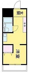 クレール渋谷 1DKの間取図画像