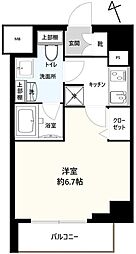 ルフレイムーブル立川 4階1Kの間取り