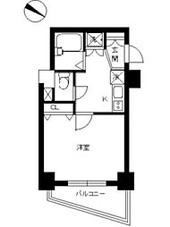 スカイコート後楽園壱番館 1Kの間取図画像