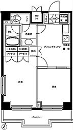 ルーブル中野沼袋 2DKの間取図画像