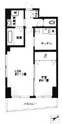 ロメック山手日暮里 1LDKの間取図画像