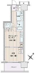 エスティメゾン豊洲レジデンスB棟 1LDKの間取図画像