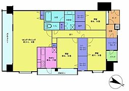 ウィズ松戸きらめきの森 11階3LDKの間取り