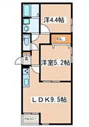 Clairlamaison茅ヶ崎 1SLDKの間取図画像