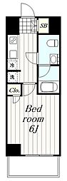 リガーレ大和ステーションプラザ 1Kの間取図画像