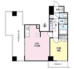 スカイタウン押上 1LDKの間取図画像