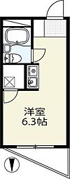 ダジュール生田 ワンルームの間取図画像