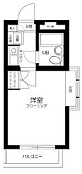 プライムガーデン桜上水 1Kの間取図画像