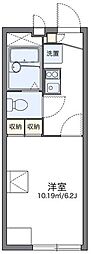 レオパレス鍵 1Kの間取図画像