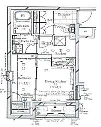 ガリシア千鳥町II 4階1DKの間取り